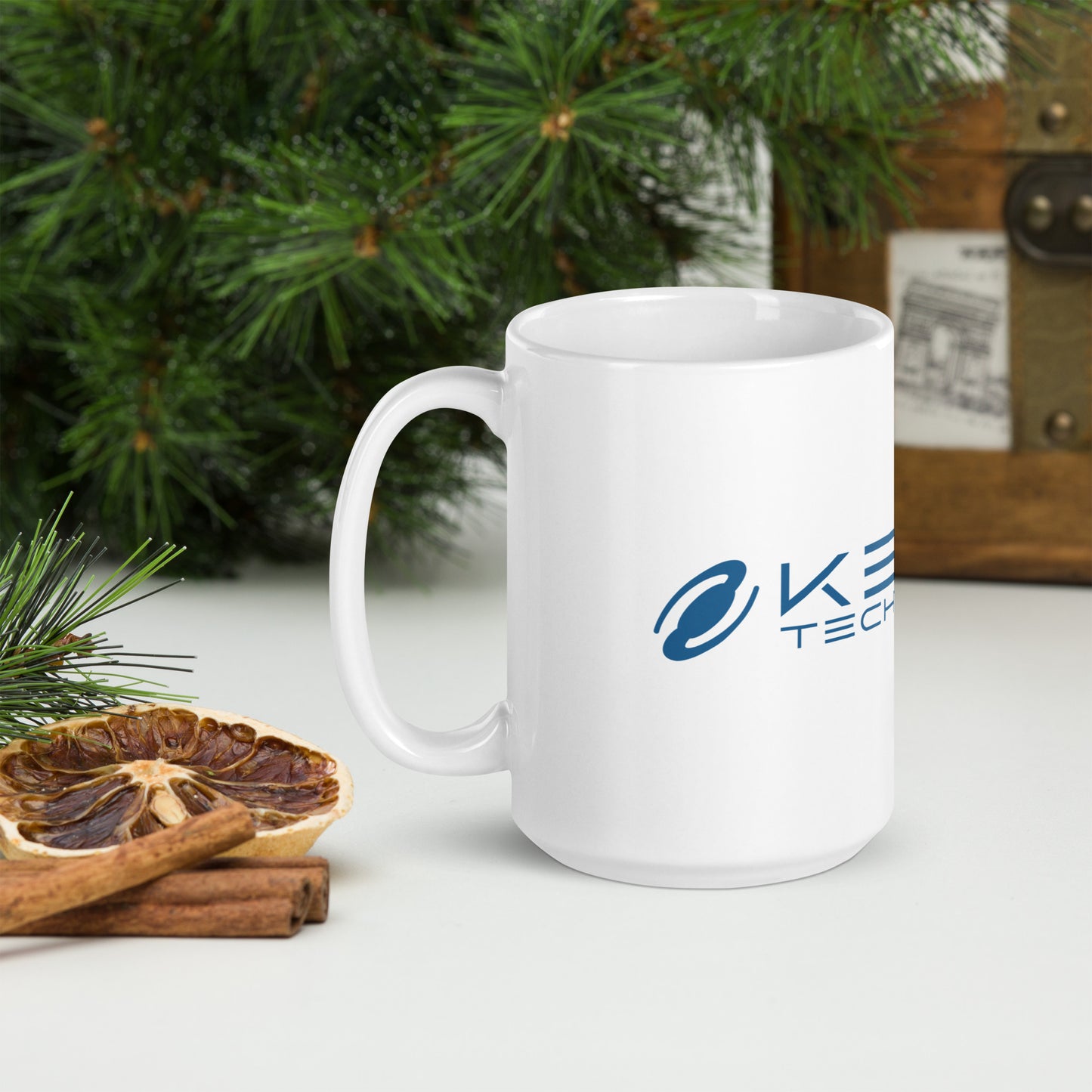 Keyes Technologies White glossy mug