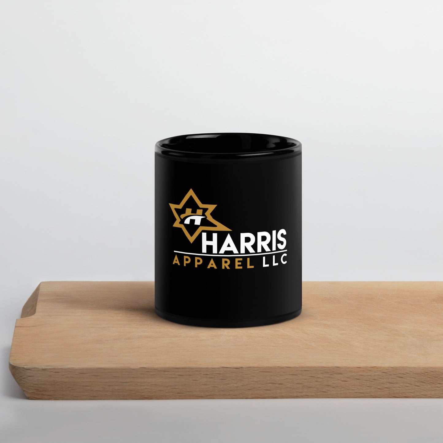 Harris Apparel Black Glossy Mug