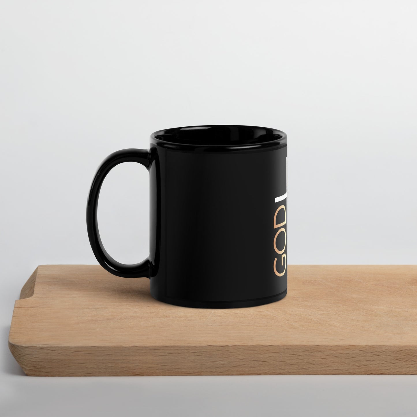 God Is Love Black Glossy Mug