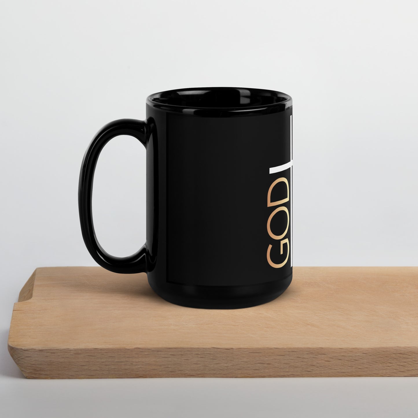 God Is Love Black Glossy Mug