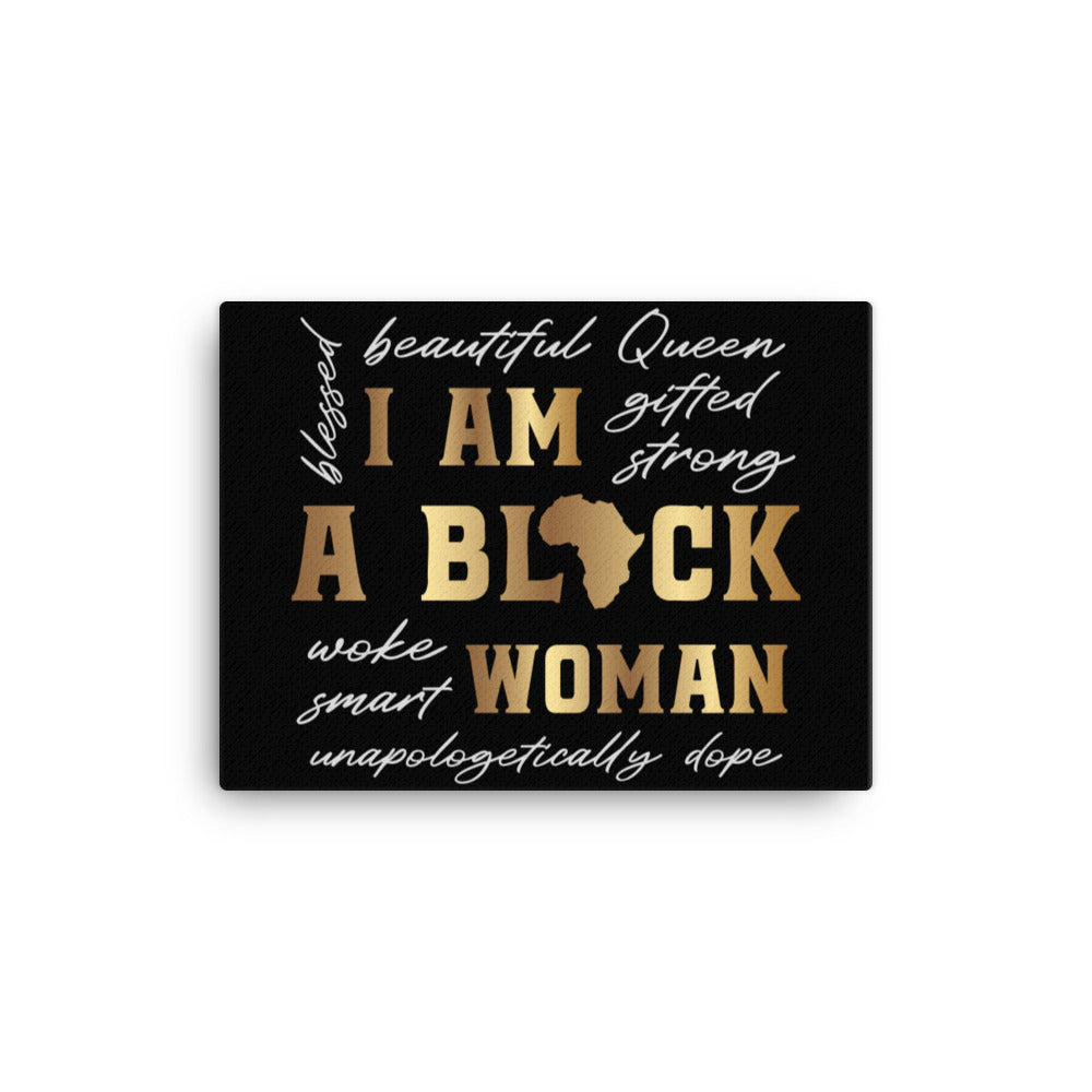 I am Black Woman Canvas