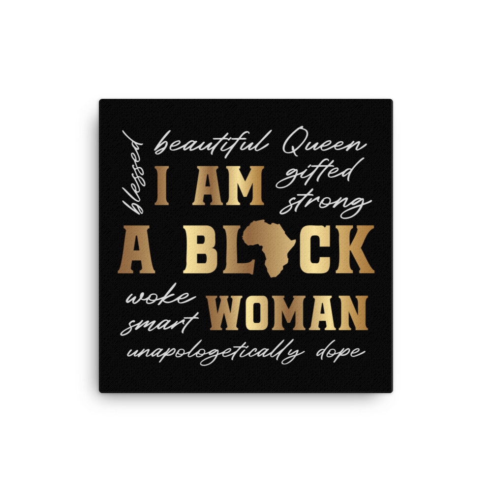 I am Black Woman Canvas