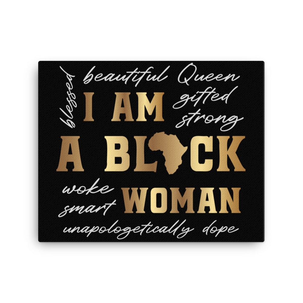 I am Black Woman Canvas