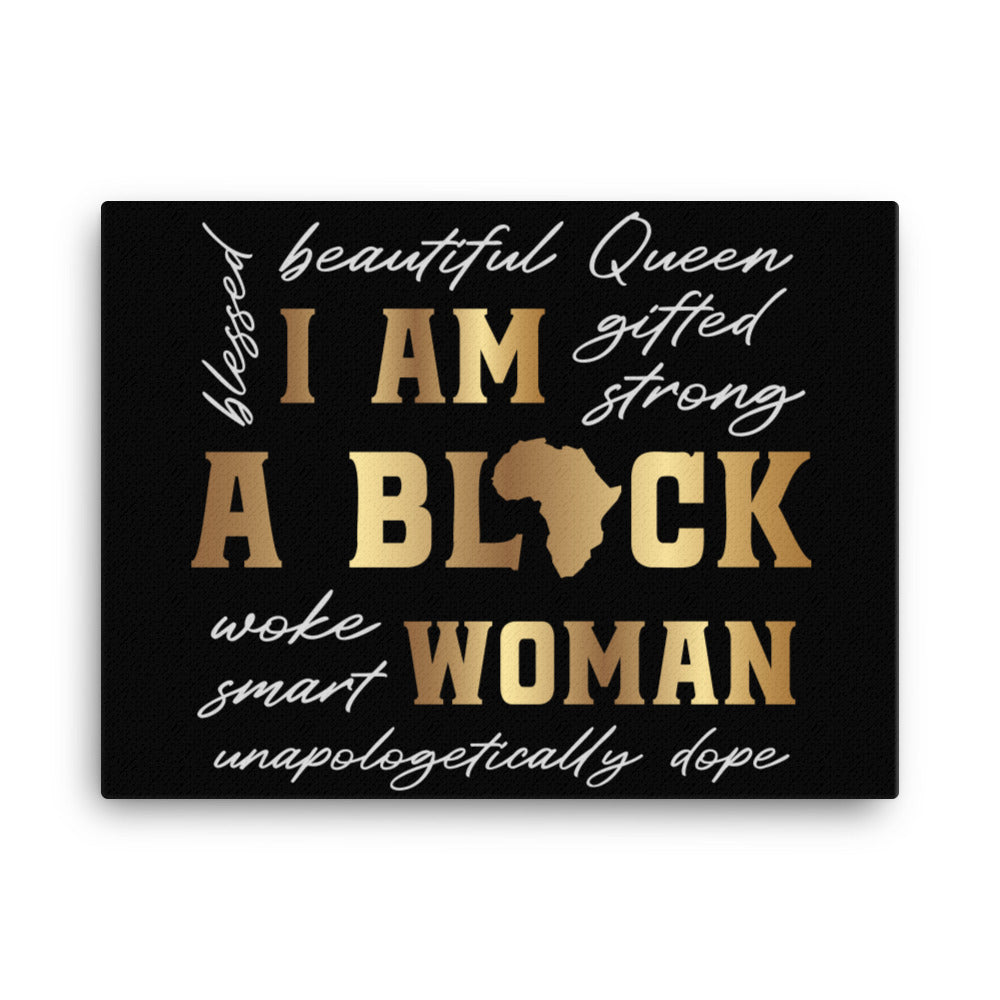 I am Black Woman Canvas