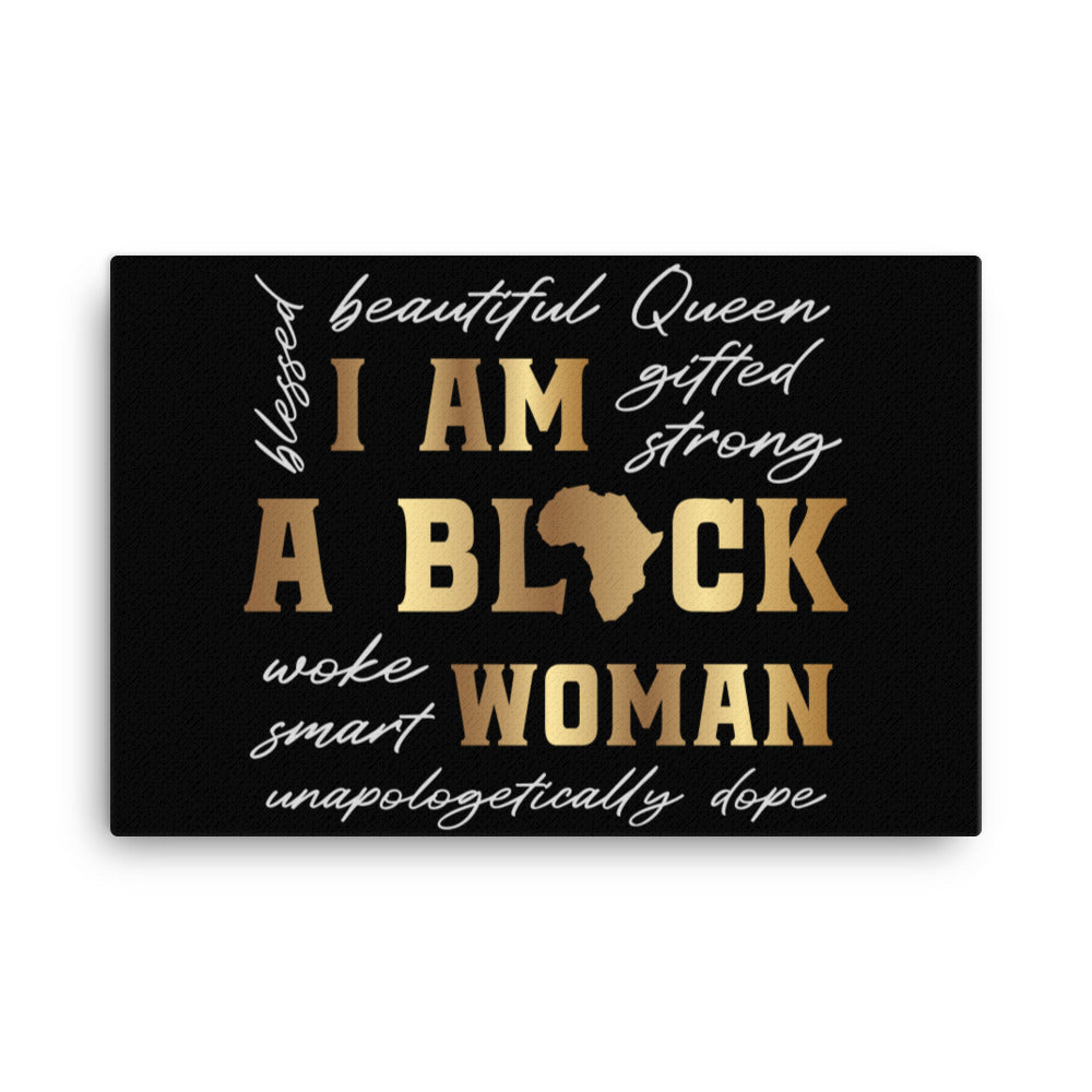 I am Black Woman Canvas
