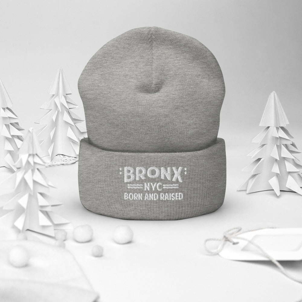 Bronx NYC Born and Raised Cuffed Beanie