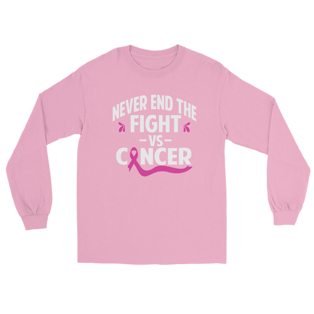 Never End The Fight Vs Cancer Men’s Long Sleeve Shirt