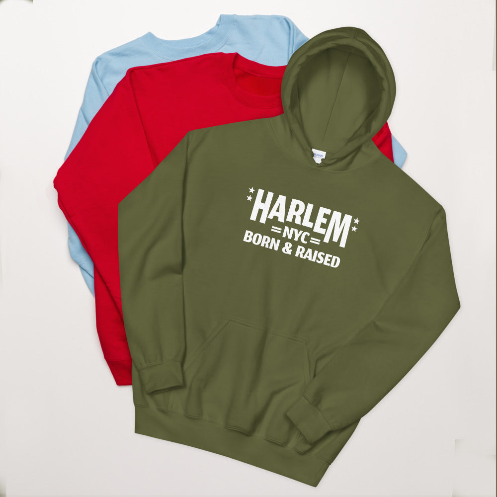 Harlem NY Born and Raised Unisex Hoodie