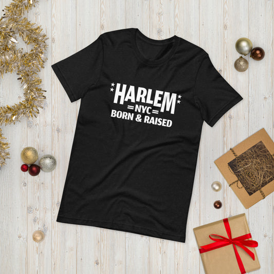 Harlem NY Born and Raised Short-Sleeve Unisex T-Shirt