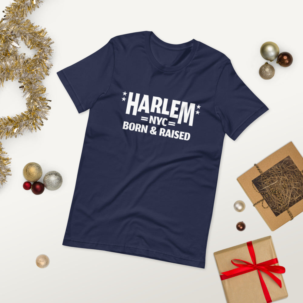 Harlem NY Born and Raised Short-Sleeve Unisex T-Shirt