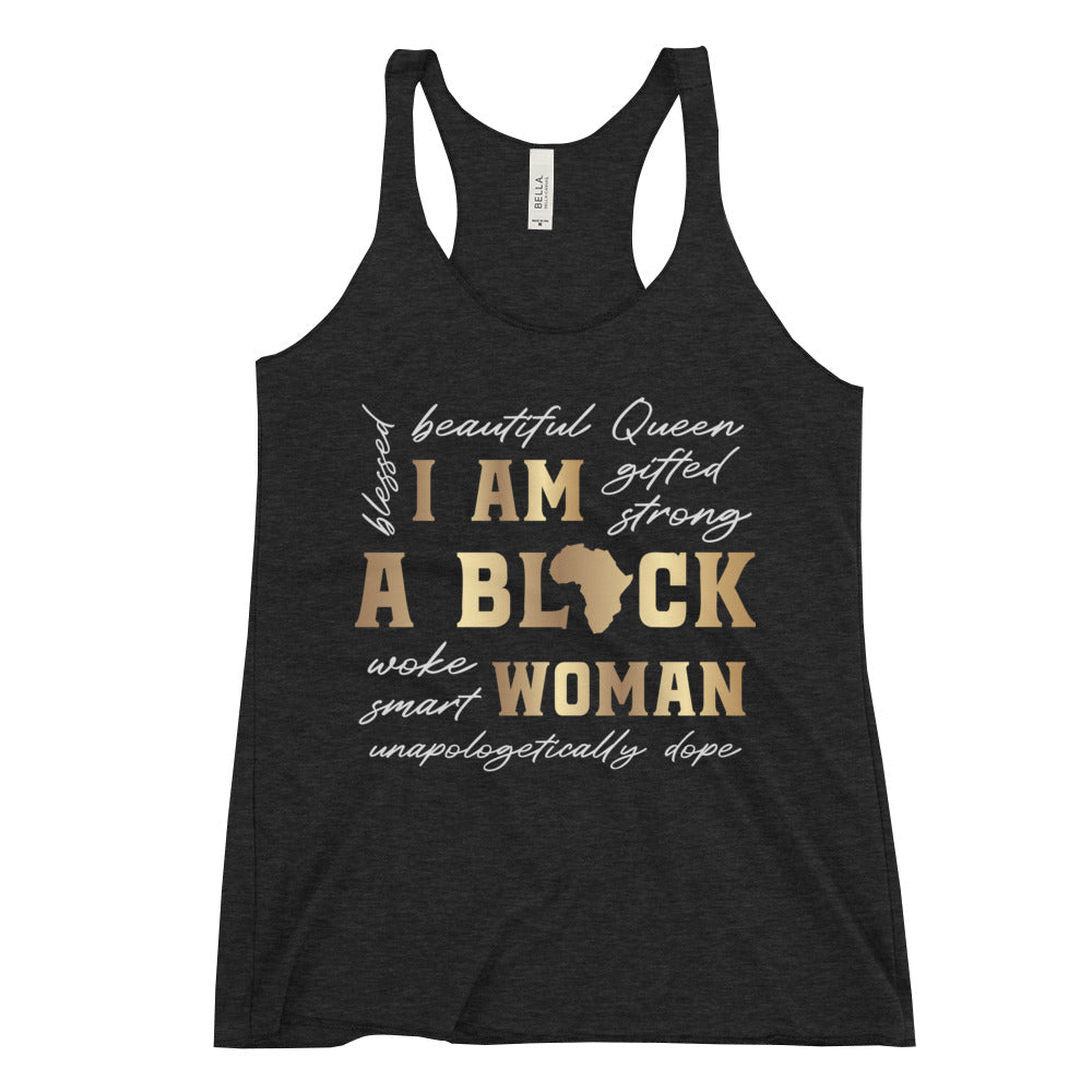 I am a Black Woman - Women's Racerback Tank