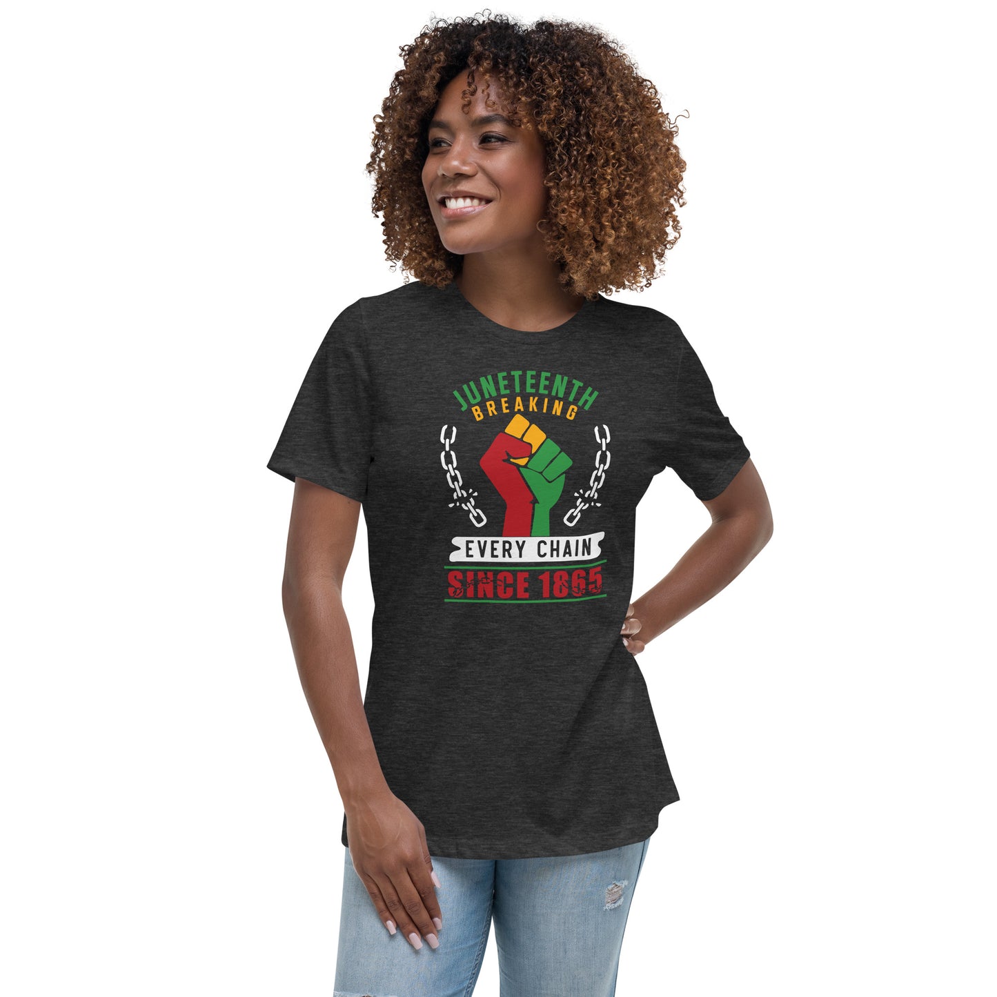 Juneteenth Breaking Every Chain  Relaxed T-Shirt