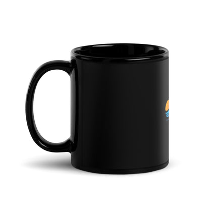 Georgia Travel Black Glossy Mug