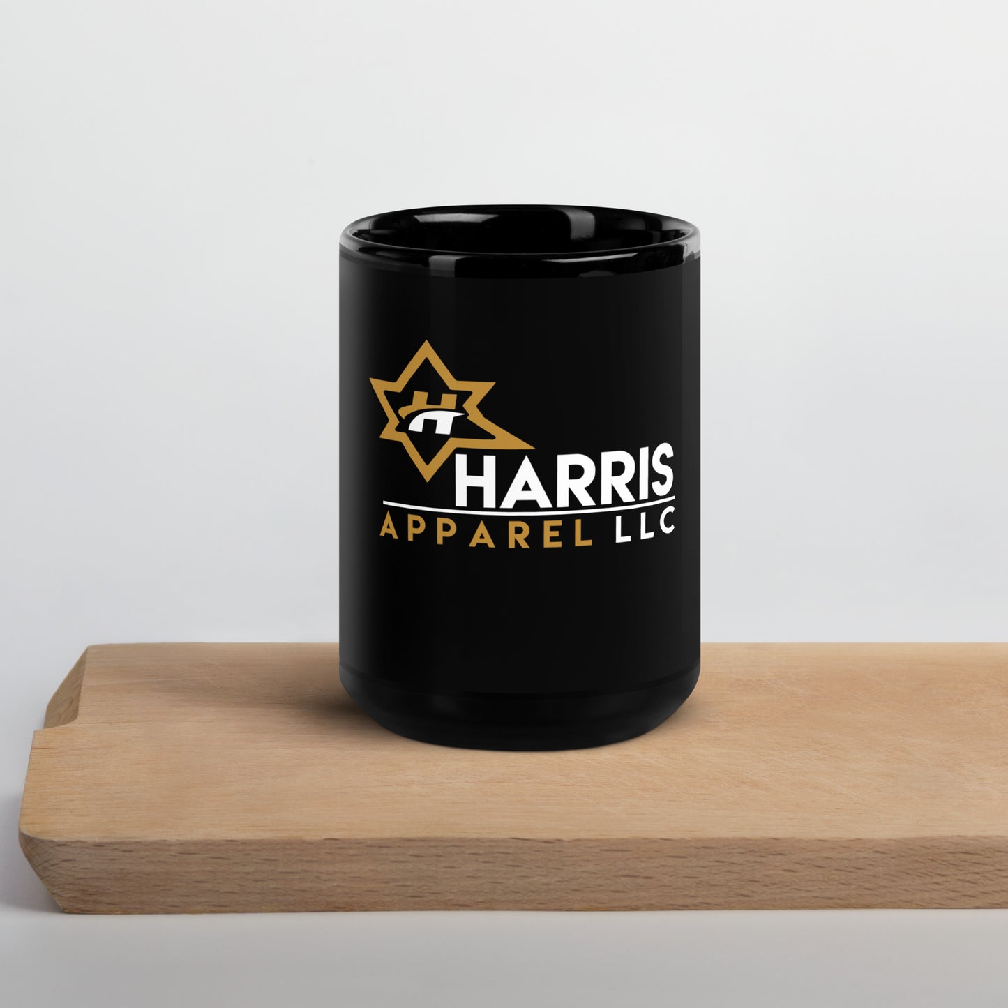 Harris Apparel Black Glossy Mug