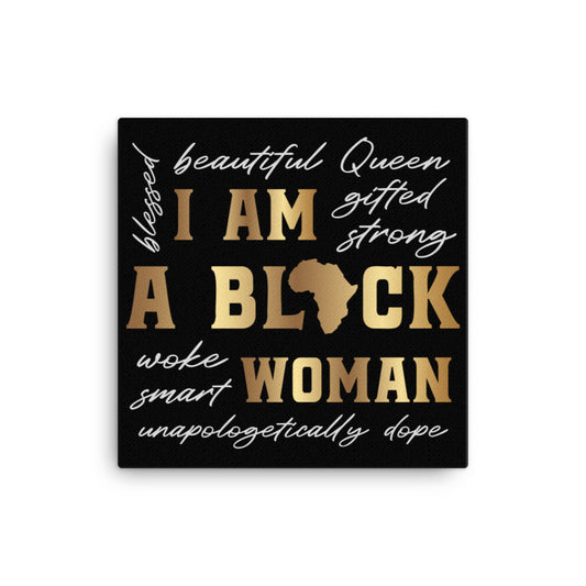 I am Black Woman Canvas