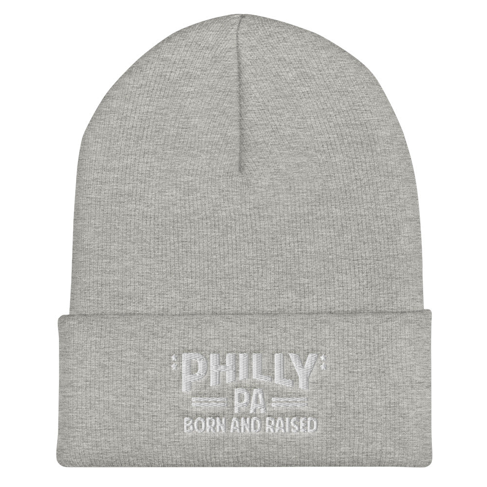 Philly PA Born and Raised Cuffed Beanie