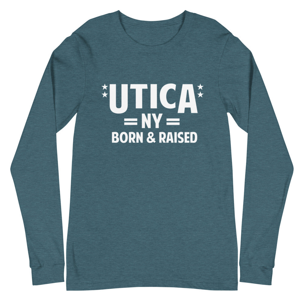 Utica NY Born & Raised Unisex Long Sleeve Tee