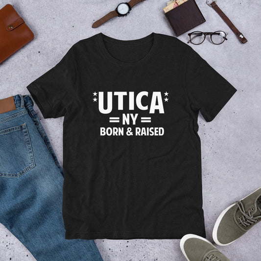 Utica NY Born & Raised Short-Sleeve Unisex T-Shirt